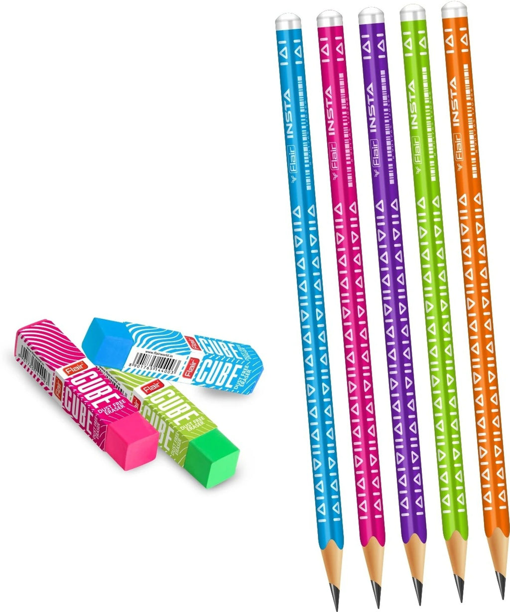 Flair Creative Aero Pencil Kit | Set of 10 Flair Pencils with Pencil Box | Ideal for Gifting