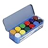 Doms 12 Shades Poster Colours | Rich & Vibrant Colors | Non-Toxic & Safe For Childrens | Free Agigator & Brush Inside For Uniform Mixing | Pack of 1
