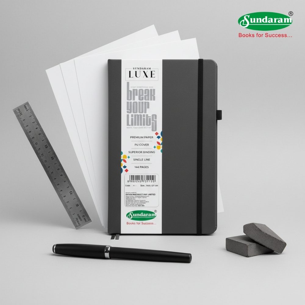 Sundaram Luxe Elastic Diary A5 – 144 Pages for Daily Writing | Pack of 1