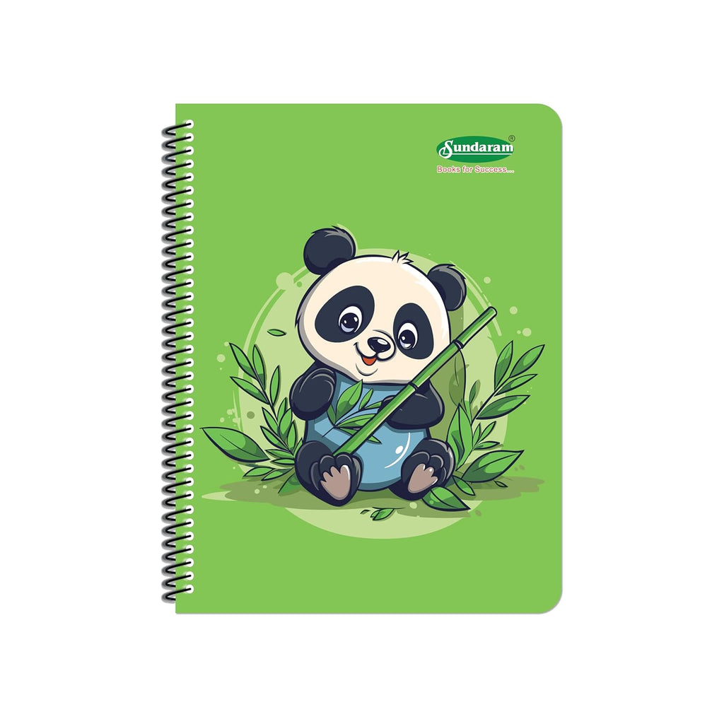 Sundaram Spiral Long Book | For Students And Executives | Spiral Bound With Safety Lock | A4 Size - 21 X 29.7 Cm | Single Line | 400 Pages | Covers may be different