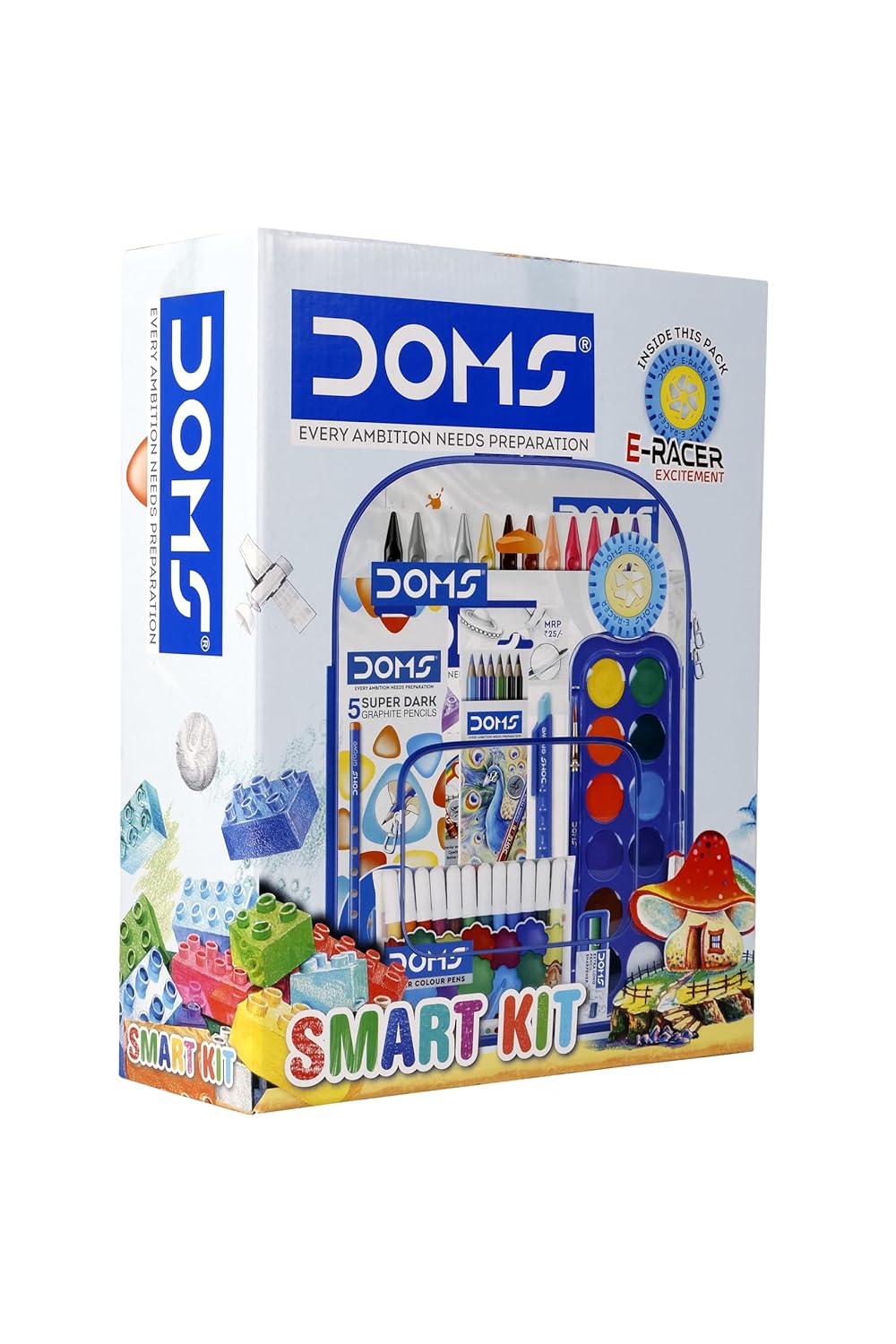 Smart Kit | Comes With Transparent Zipper Bag | Perfect Value Pack | Kit For School Essentials | Gifting Range For Kids | Combination of 11 Stationery Items