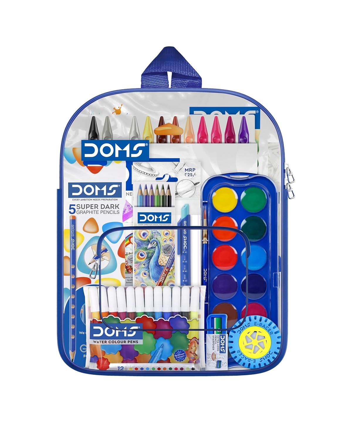 Smart Kit | Comes With Transparent Zipper Bag | Perfect Value Pack | Kit For School Essentials | Gifting Range For Kids | Combination of 11 Stationery Items