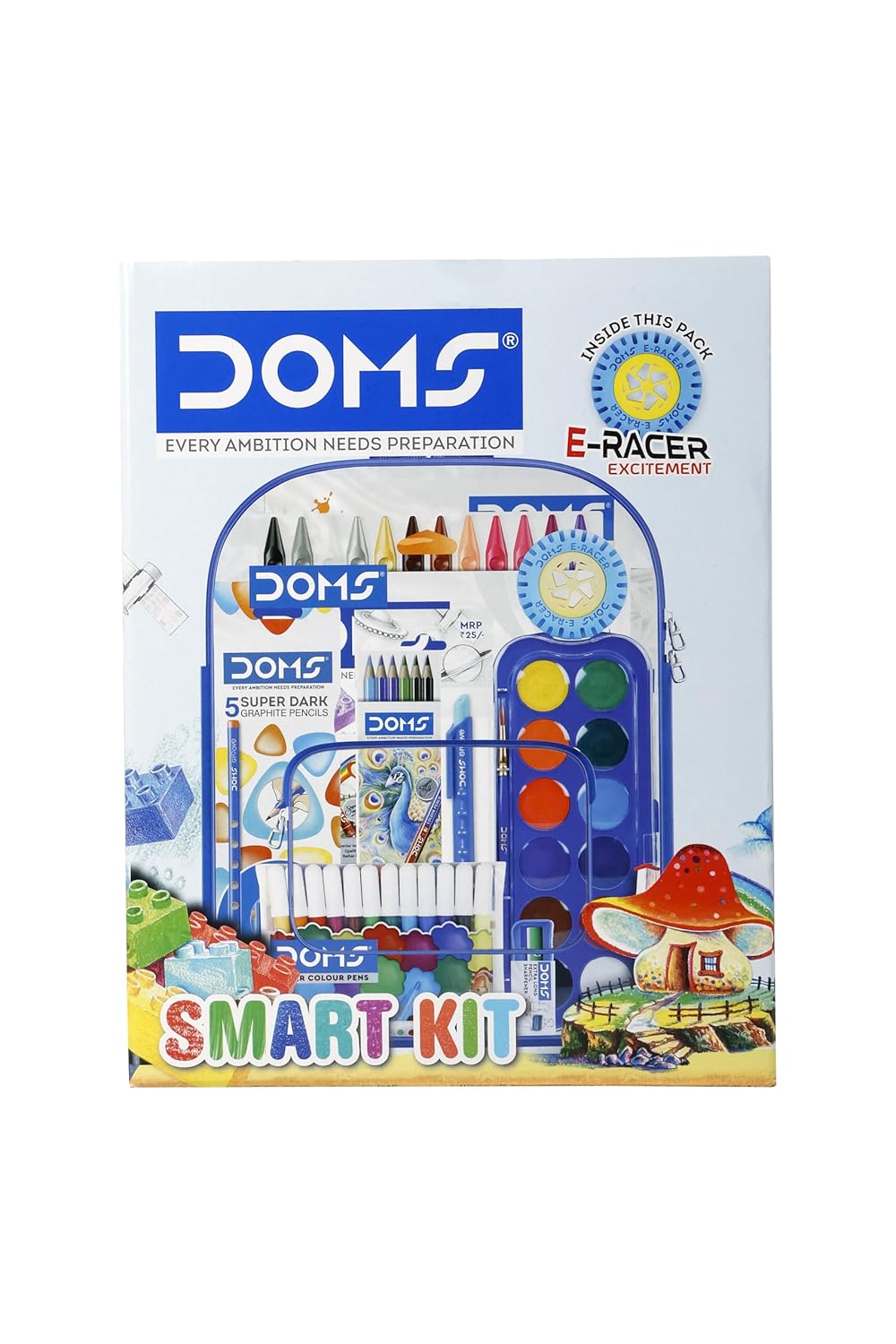Smart Kit | Comes With Transparent Zipper Bag | Perfect Value Pack | Kit For School Essentials | Gifting Range For Kids | Combination of 11 Stationery Items