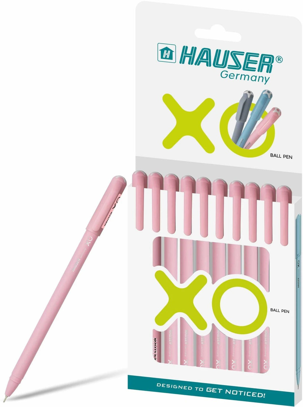 HAUSER XO Ball Point Pen Pack of 10 - Ball Pen | Pack of 10 | Available Ink Color - Blue/Red/Black