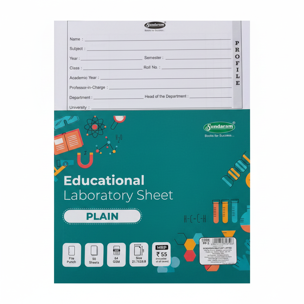 Sundaram Practical Sheet | 50 Sheets in 1 Pc | Pack of 2 Pc (100 Sheets)